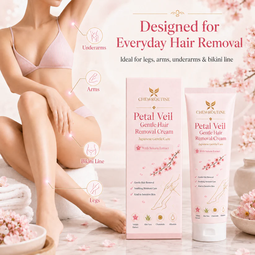 ChewRoutine™ Petal Veil Gentle Hair Removal Cream