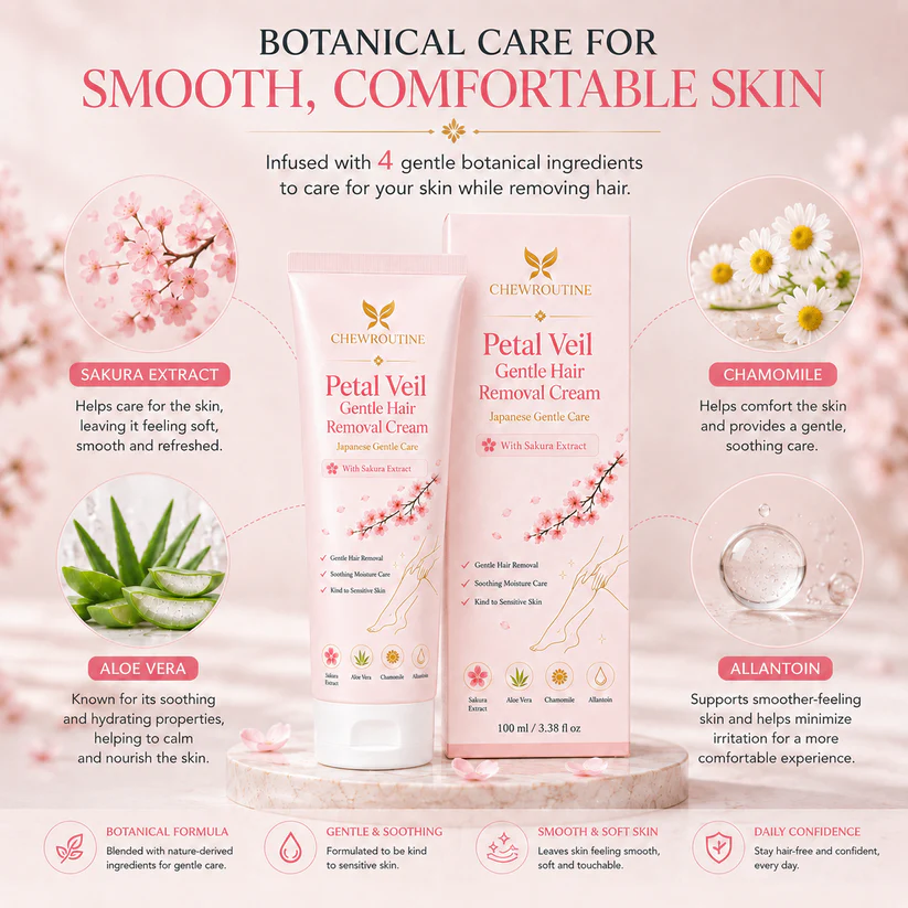 ChewRoutine™ Petal Veil Gentle Hair Removal Cream